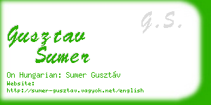 gusztav sumer business card